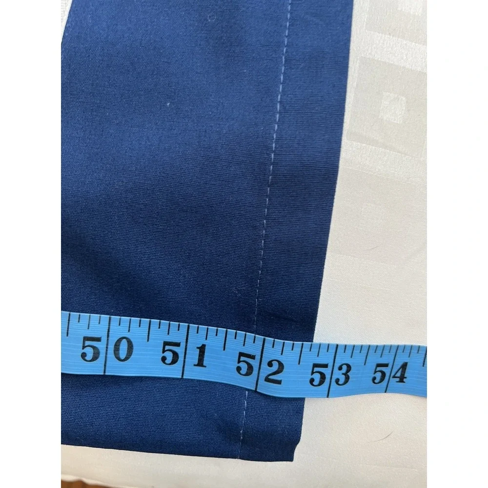 Two Pottery Barn Teen Navy & White Curtain Blackout Panels  Greek Key 52 X 96